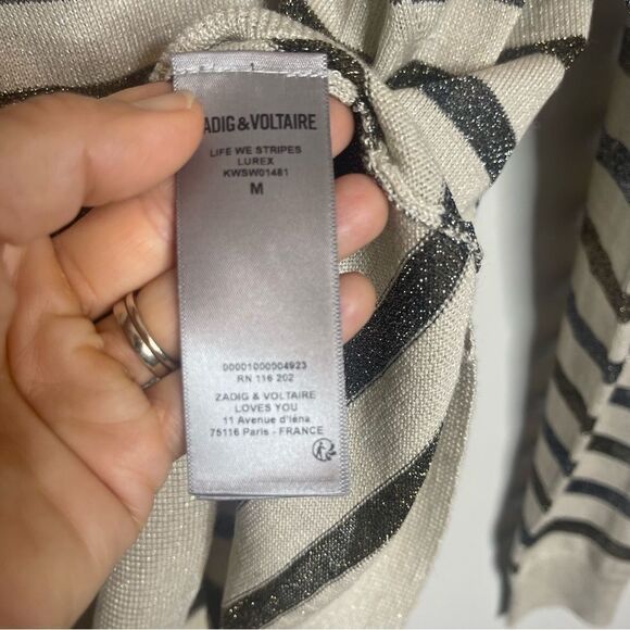 Zadig & Voltaire Life We Stripes Sweater NWT MEDIUM - Picture 7 of 13